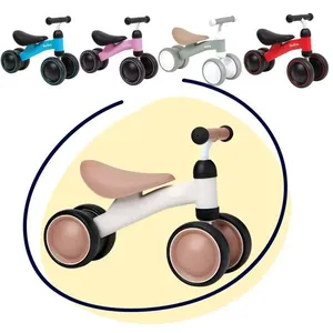 Bicicleta De Equilíbrio 4 Rodas Buba Balance Sem Pedal bege