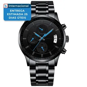 Relógio Masculino Cronógrafo CRRJU Azul Acizentado CJ2214GRBE A-MBI