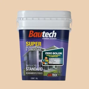 Tinta Standard Acrílica Fosco Zero Bolor 18L Bautech Tinta Standard Acrílica Fosco Zero Bolor Areia 18L Bautech