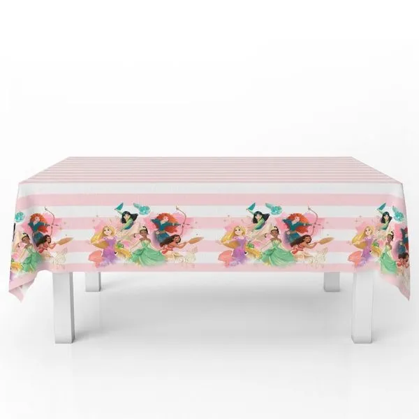 Toalha De Papel Princesas Disney 120cm X 220cm - 1 Unidade