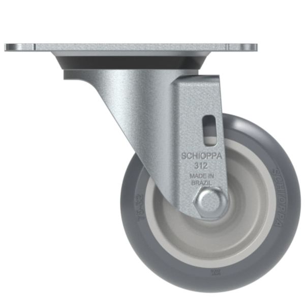 Rodízio Giratório Termoplástico Schioppa Rodízio Giratório Termoplástico L12 75mm 60Kg