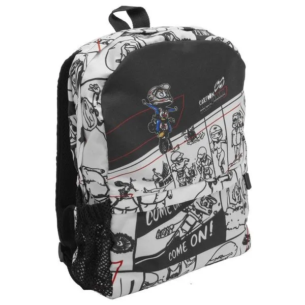 Mochila Pro Tork Cartoon Racing Infantil Nylon 600 33cm X 28cm X 8cm Branco-vermelho Mochila Infantil Pro Tork Cartoon Racing Nylon 600 Branco-vermelho 33cm X 28cm X 8cm