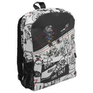 Mochila Pro Tork Cartoon Racing Infantil Nylon 600 33cm X 28cm X 8cm Branco-vermelho Mochila Infantil Pro Tork Cartoon Racing Nylon 600 Branco-vermelho 33cm X 28cm X 8cm