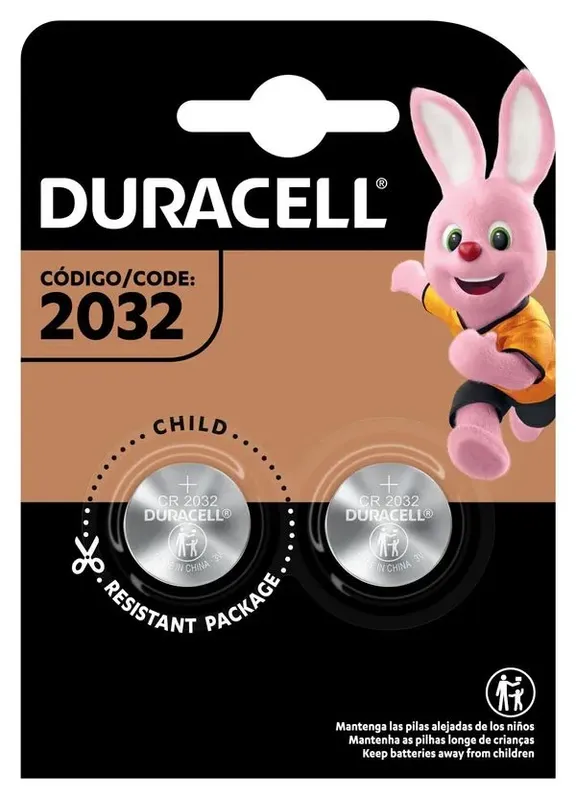 Bateria Pilha Moeda Lítio 3v CR2032 Blister com 2 Unidades 5009886 - Duracell