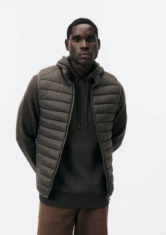 Colete Básico Masculino Puffer Comfort - Verde P