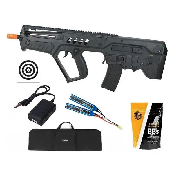 Rifle De Airsoft Aeg Tavor Iwi Tar-21 Flat Top T21 + Kit
