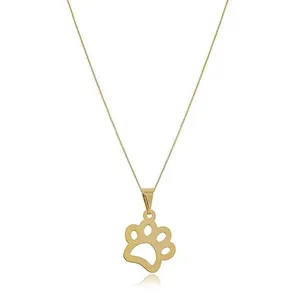 Colar Floratta Joias com Pata do Seu Pet Folheado em Ouro 18k F027 Banhado Níquel Free Hipoalergênico Feminino Colar Floratta Joias com Pata do Seu Pet Folheado em Ouro 18k F027 Hipoalergênico Níquel Free