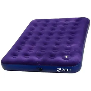 Colchão Inflável Multiuso Casal Com Inflador Mecânico De Pé 191x137x22 Cm Zelt