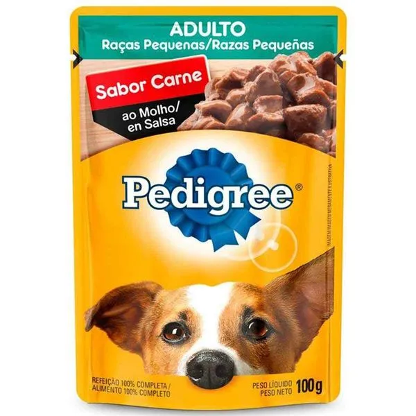 Sachê Pedigree Raça Pequena Carne 100g