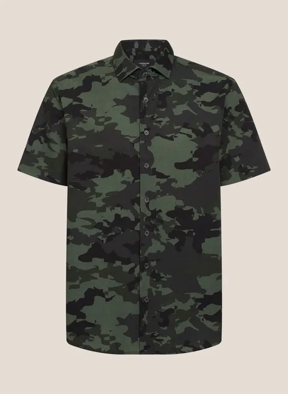 Camisa Slim Fit Camuflada Dudalina Masculina 1