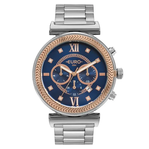 Relógio Euro Feminino Big Case Bicolor - EUJP25AW/4K EUJP25AW/4K