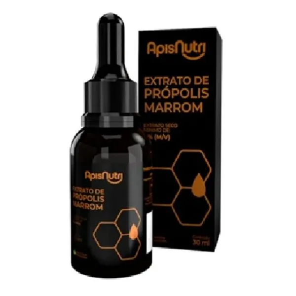 Extrato de Própolis Marrom Apisnutri Gotas Frasco 30ml