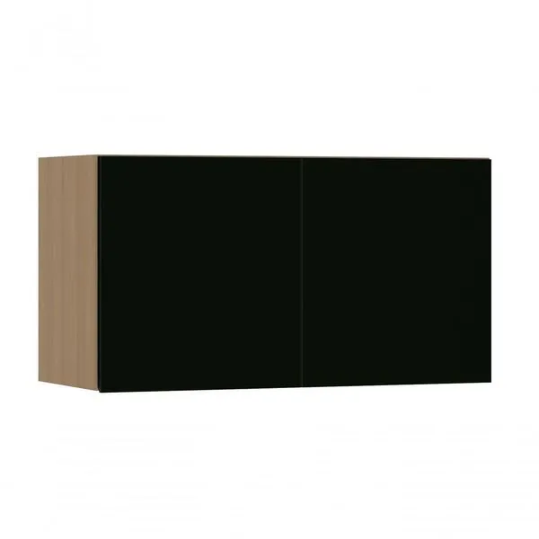 Armário Aéreo para Geladeira Slim 2 Portas 1 Prateleira MDP 80cm Freijó Preto Luciane Móveis Armário Aéreo para Geladeira Slim 2 Portas MDP 80cm Freijó Preto Luciane Móveis