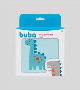 Kit Potinhos Magic Dino com 3 unidades Dino