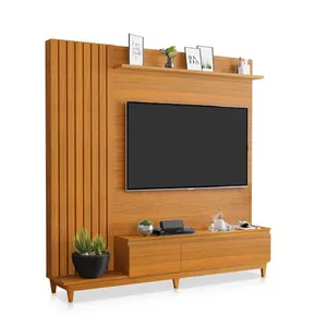 Rack Painel Para Sala Ripado Jakarta Para TV até 65 Polegada