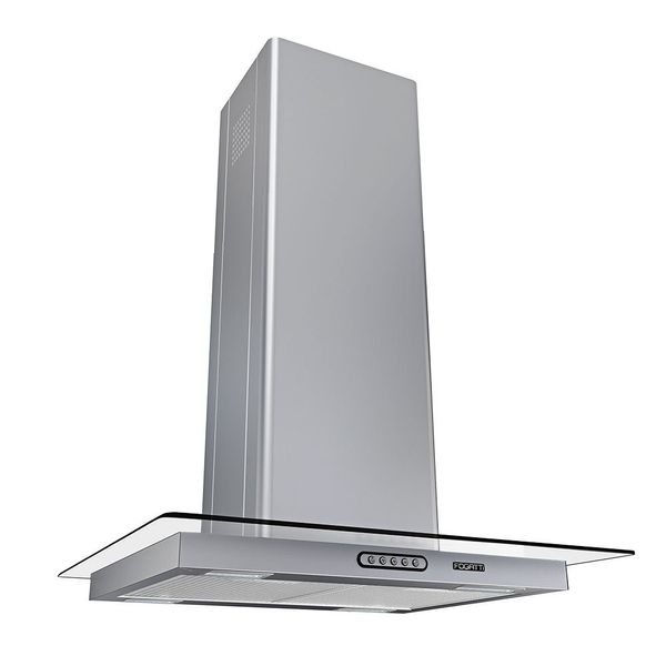 Coifa Ilha 60cm Vidro Reto Fogatti Inox / 220 V