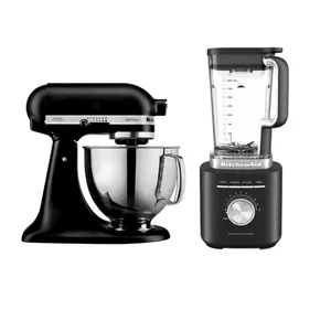 Combo Liquidificador Pure Power 2 L - Black Matte e Batedeira Stand Mixer Artisan - Black Matte 110v