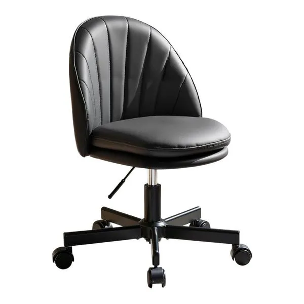 Cadeira de Escritório Gtracing Ergonômica e Giratória em Couro Preto A-BI