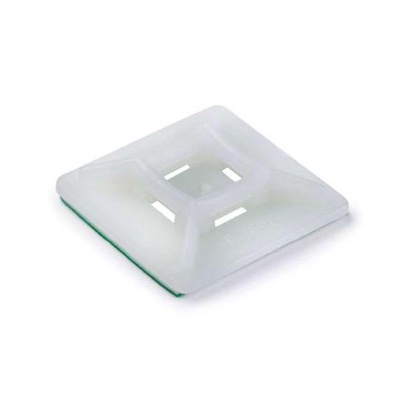 Fixador Autoadesivo Para Abraçadeira Nylon 28x28mm - Kit Com 10 Unidades - Uso Interno E Externo