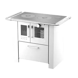 Fogão a Lenha Elevare Industrial Cheff N° 1 Direito Branco com Chapa de Alumínio e Forno Fogão a Lenha Elevare Industrial Cheff N° 1 Direito Branco com Forno