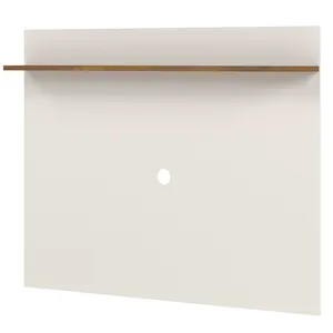 Painel para TV até 55'', MDF, 1 Prateleira - Vênus Off White / Madeira