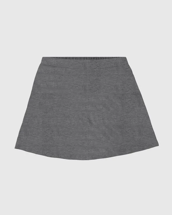 Saia Shorts Infantil Menina Cós Elástico Em Algodão Malwee Kids Cinza - 3