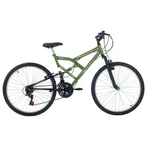 Bicicleta Mountain Bike Full FA 240 Aro 26 Quadro Aço 18 Marchas V-Brake Verde Militar Free Action Bicicleta Full FA 240 Mountain Bike Aro 26 Quadro Aço 18 Marchas Verde Militar Free Action
