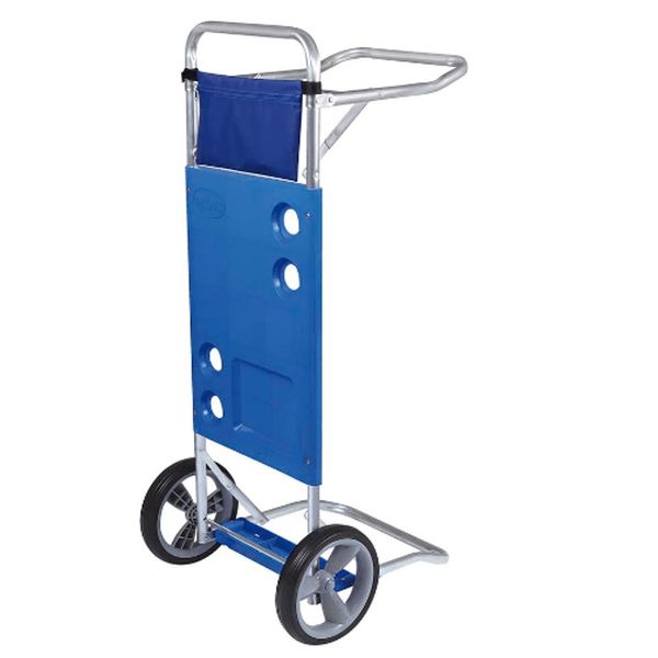 Carrinho De Praia Mesa Cadeiras Guarda-sol 15 Kg Mor azul Azul