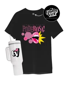 Kit Poderosa - Camiseta Preta + Copo branco 06