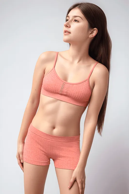Calcinha Boxer Tricô Sem Costura Teen Feminina Lupo Tamanho: 12 | Cor: Telha