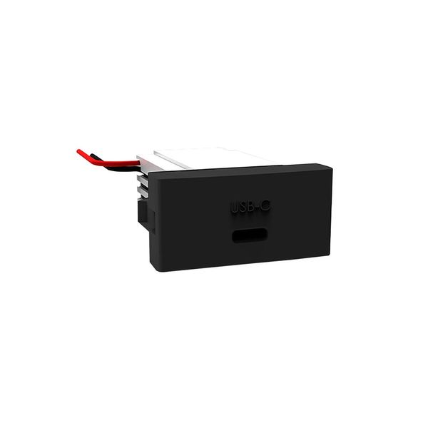 Módulo Tomada USB-C 25W Ip Class Preto Ebano Fosco Alumbra