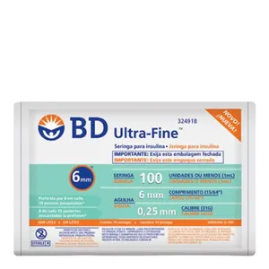 Seringa Insulina BD 1ml 6mm 10 Unidades