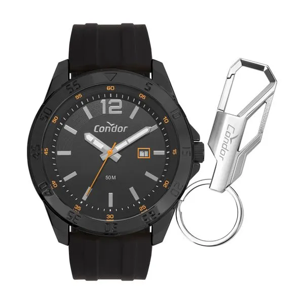 Kit Relógio Condor Masculino Drive Preto - CO2115NDL/K5P Kit Condor Masculino Drive Preto - CO2115NDL/K5P