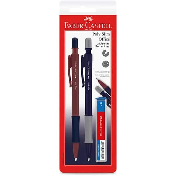 Lapiseira 0,7mm Poly Slim Office Azul E Roxo Faber Castell