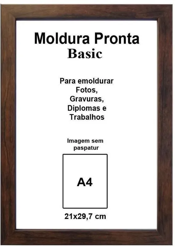 Moldura Pronta Gf Serrano Basic 21X30 Marrom