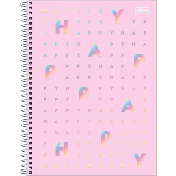 Caderno Tilibra Happy Universitário 16 Matérias 256 Folhas Sortido 305464