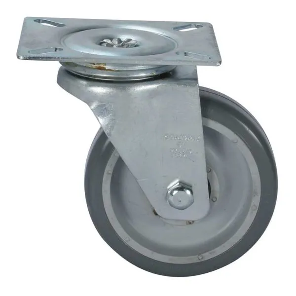 Rodízio giratório 5" de resina termoplástica cinza GL 514 BPN - SCHIOPPA