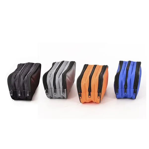 Estojo Escolar Masculino 3 Zíperes Cores Sortidas 21,5x10x9cm WPE00764 - Win Paper