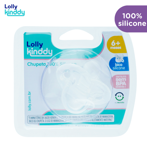 Chupeta Lolly 100% Silicone Ortodôntico N2 Neutro