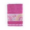 Toalha de Banho Infantil Pitico 1,15m x 75cm 100% Algodão Macio - Rainbow Pink