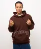 blusão de moletom com capuz strong marrom M
