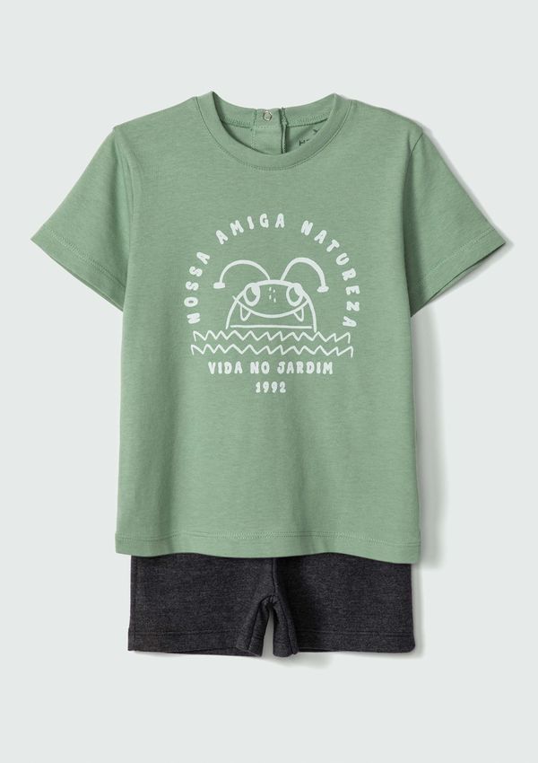 Conjunto Curto Infantil Menino Toddler - Verde 003