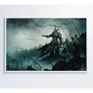 Quadro Jogo Warcraft 60x40 Cm Adesivo Fotográfico