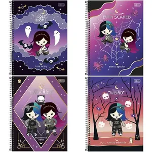 Caderno Universitário Espiral Plush Poison Sortido 10 Matérias 160 Folhas 349984 - Tilibra