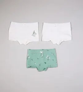 Kit Calcinha Boxer 3 Unidades - N5691 De 1 a 4 anos Verde - 1