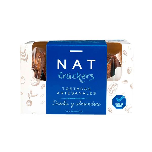 Torrada com Tâmaras e Amêndoas Nat Crackers 80g