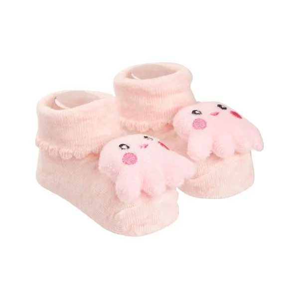 Meia RN Pimpolho Bichinho Polvo com Chocalho Rosa (MP)