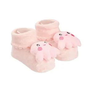 Meia RN Pimpolho Bichinho Polvo com Chocalho Rosa (MP)