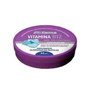 Pastilha Flofarma Vitamina B12 Sabor Framboesa Vitamina B12 FLOFARMA 30 unidades