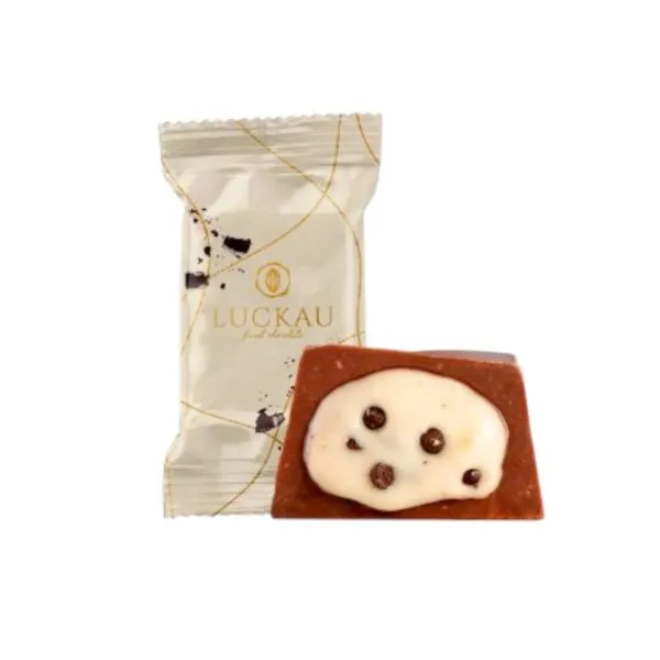 Bombom Luckau Chocolate ao Leite Zero Açúcar 16,5g BOMBOM LUCKAU COOKIES AND CREAM 16,5G